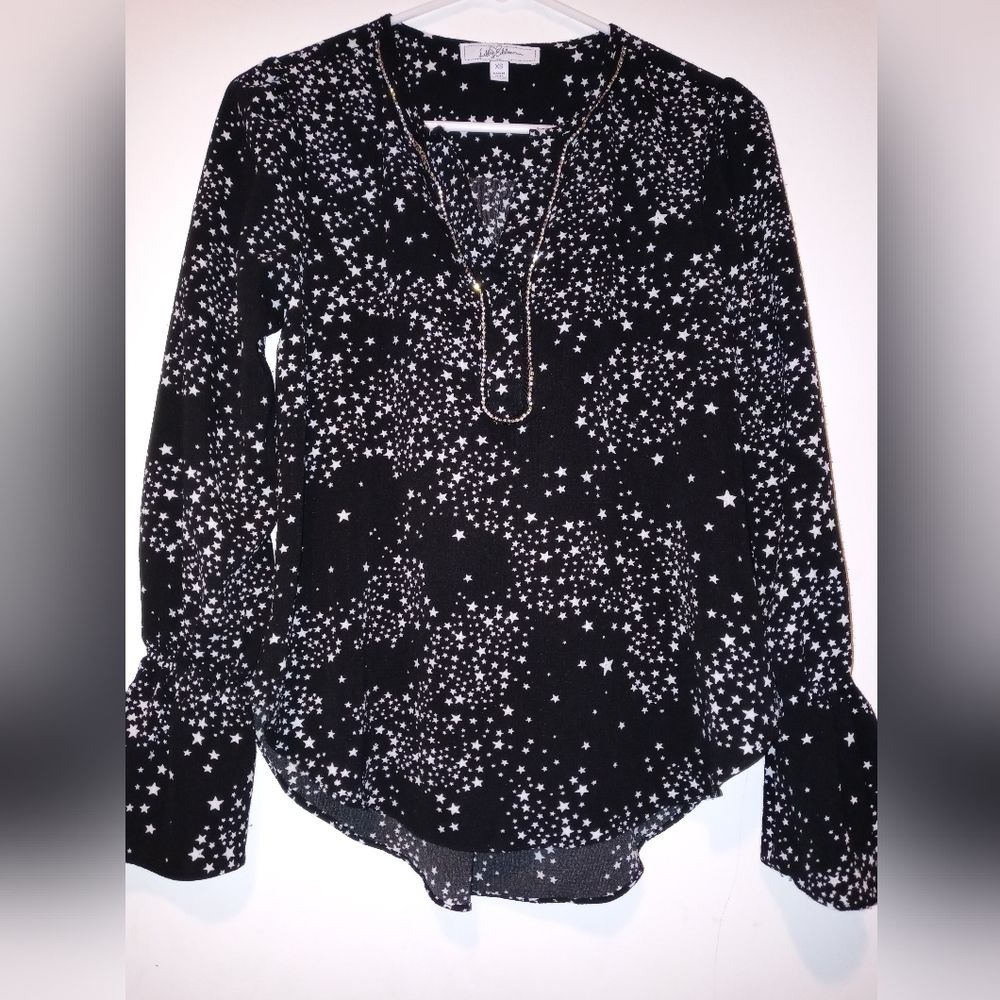 Libby Edelman Blouse Black with stars